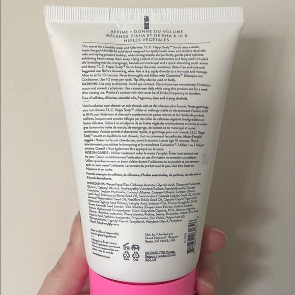 Drunk Elephant T.L.C. Happi Scalp Scrub - White and Pink - Picture 2 of 2